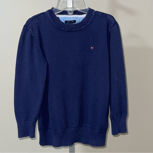Tommy Hilfiger Blue Long Sleeve Crewneck Sweater, Size 7 - Picture 1 of 5